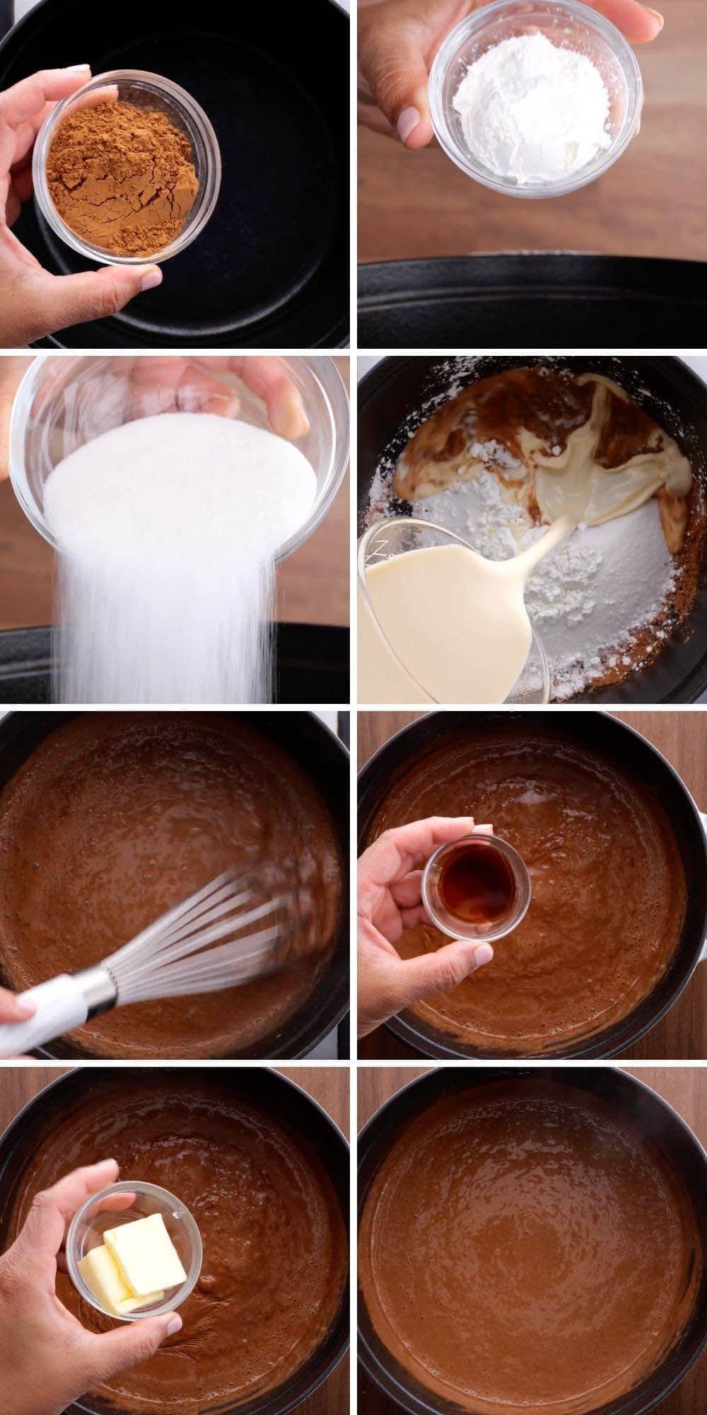 How to make collage for chocolate dessert