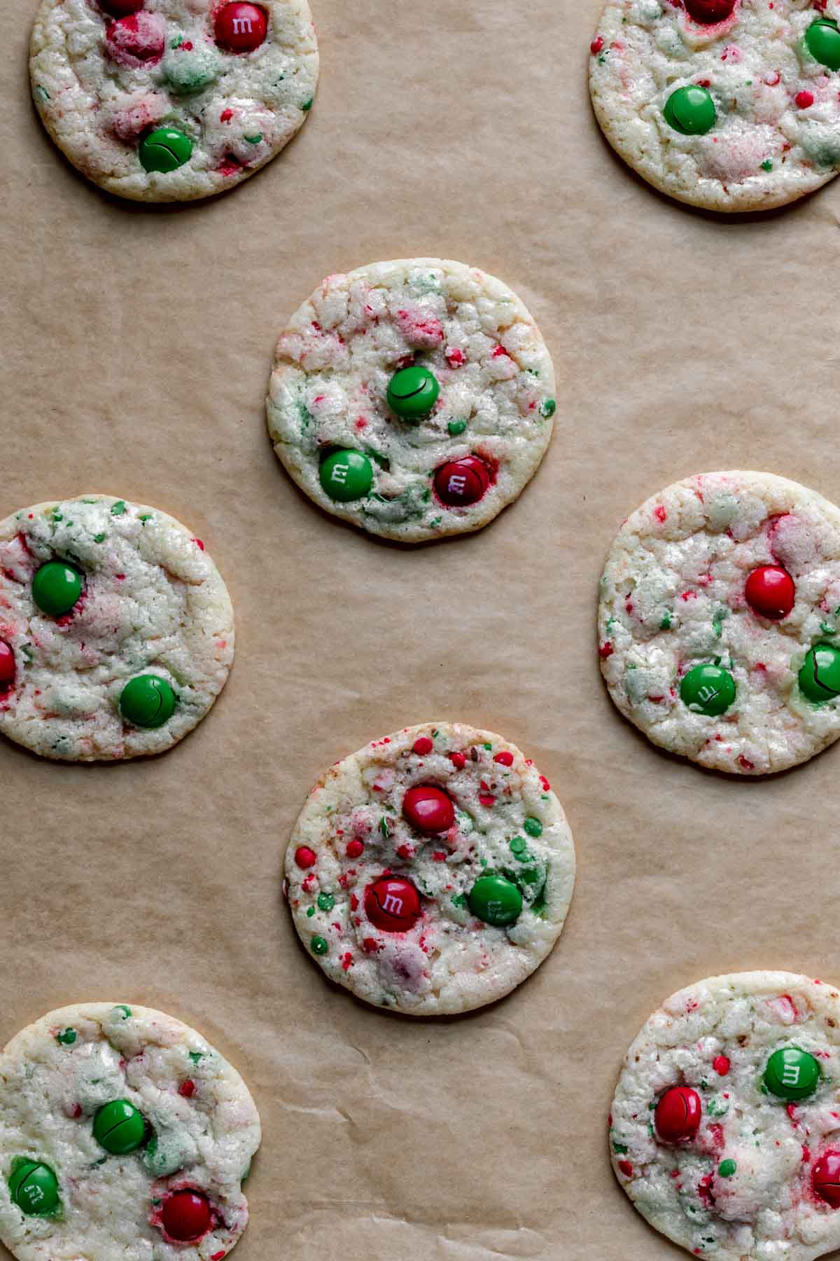 Christmas Cookies on baking sheet