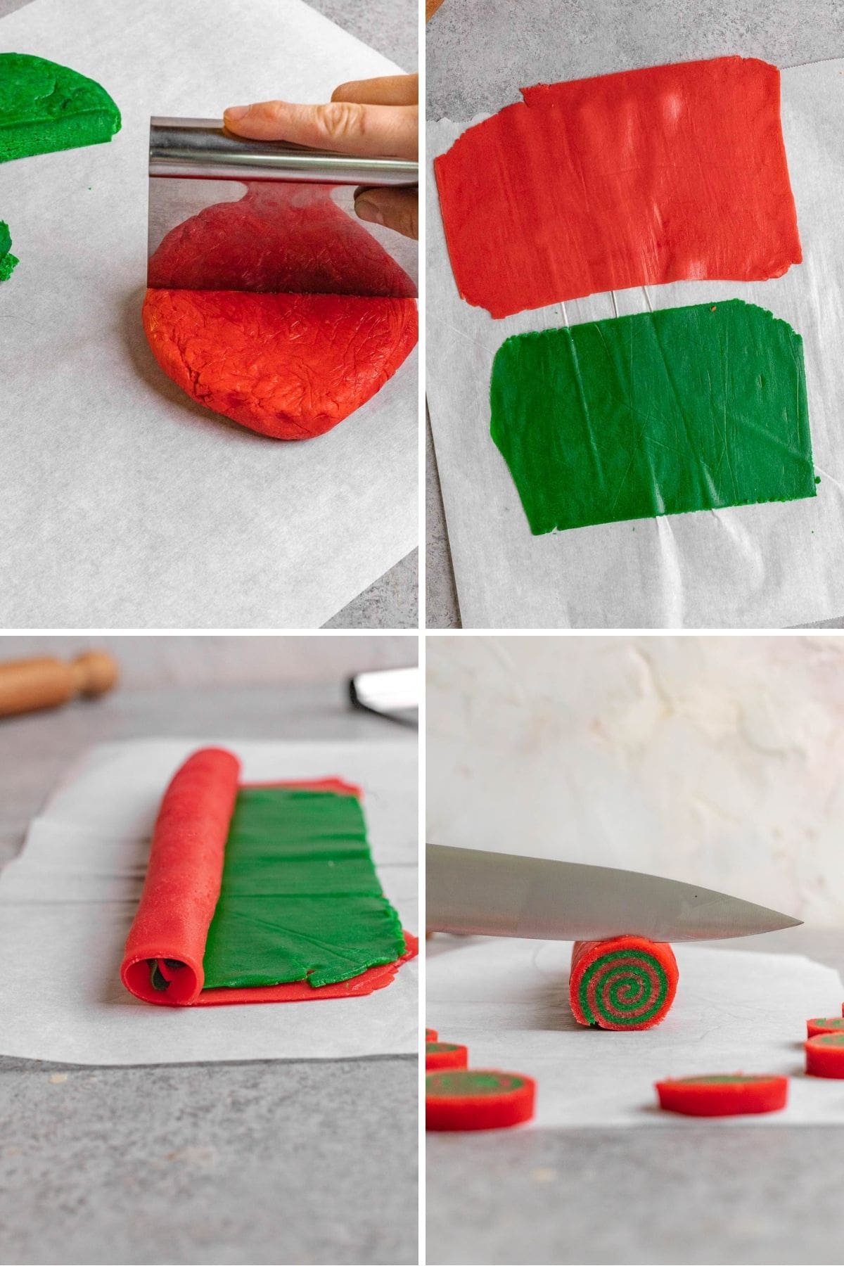 Christmas Pinwheel Cookies collage