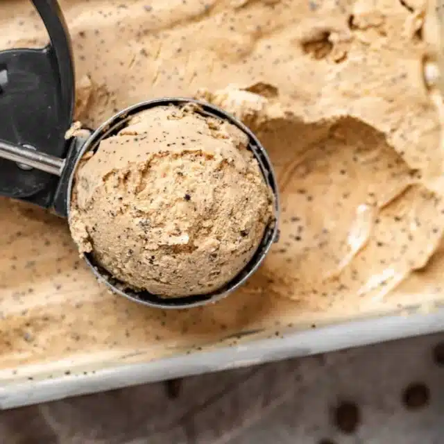 an scooper scooping out a scoop of ice cream