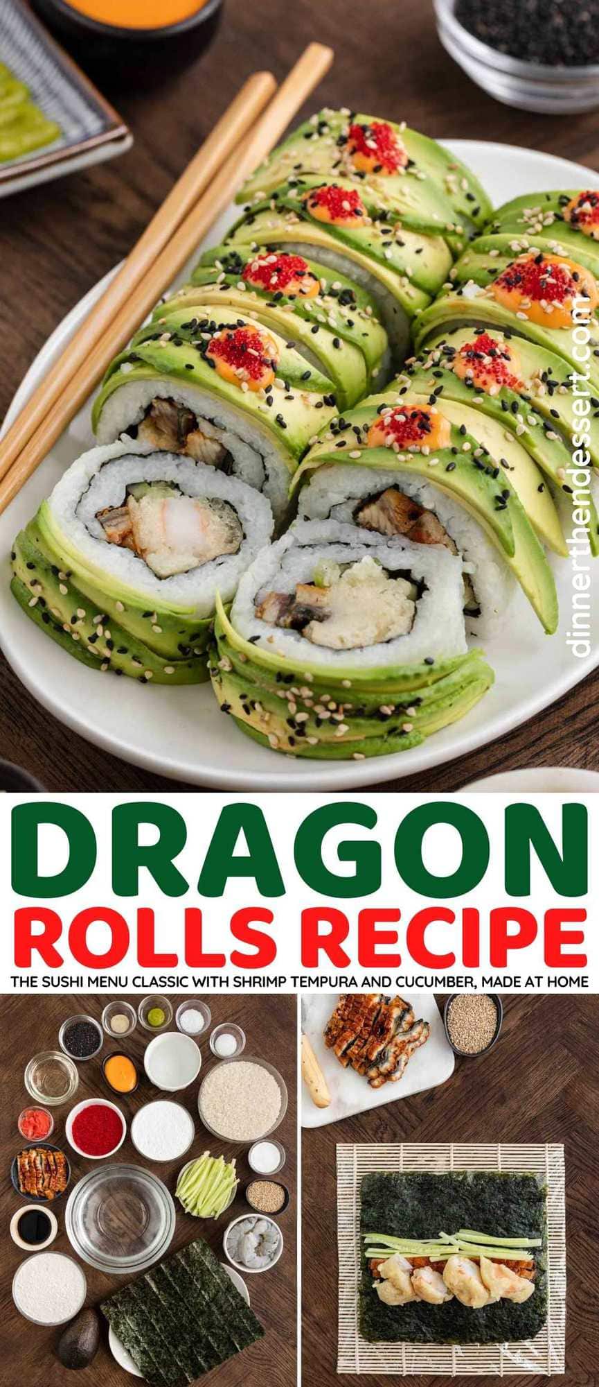 Dragon Roll collage