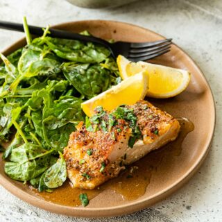 Easy Baked Fish on serving plate 1x1