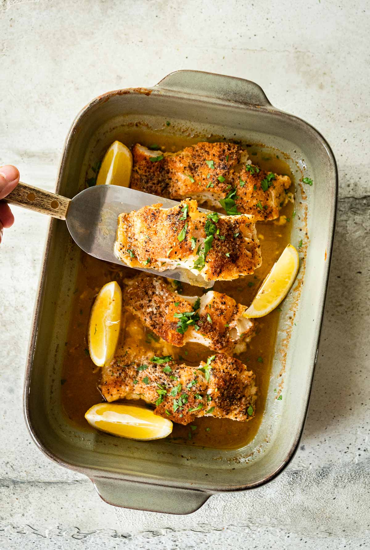 Easy Baked Fish in baking dish