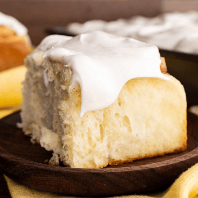 frosted roll on a plate