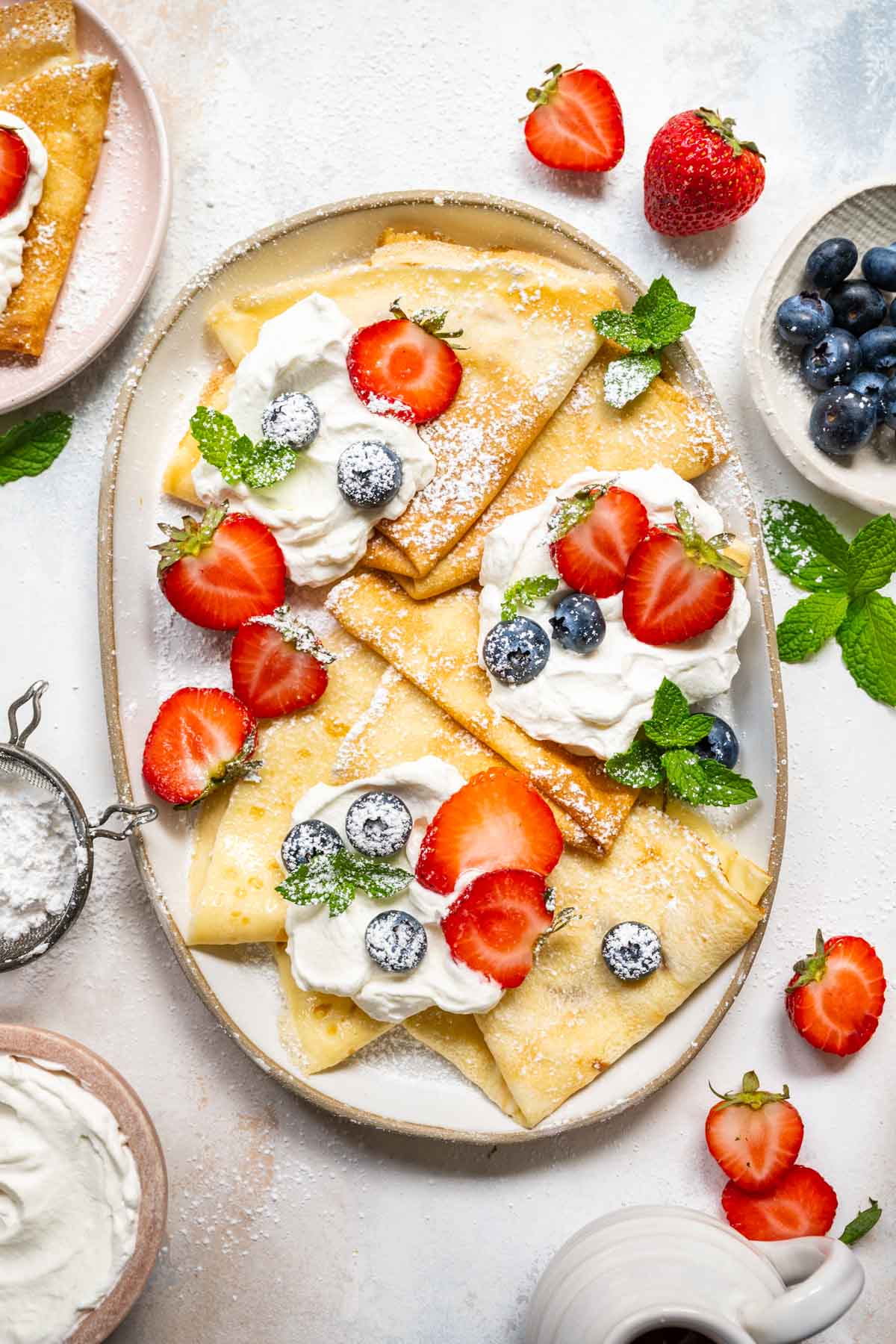 Easy Crepes on serving platter