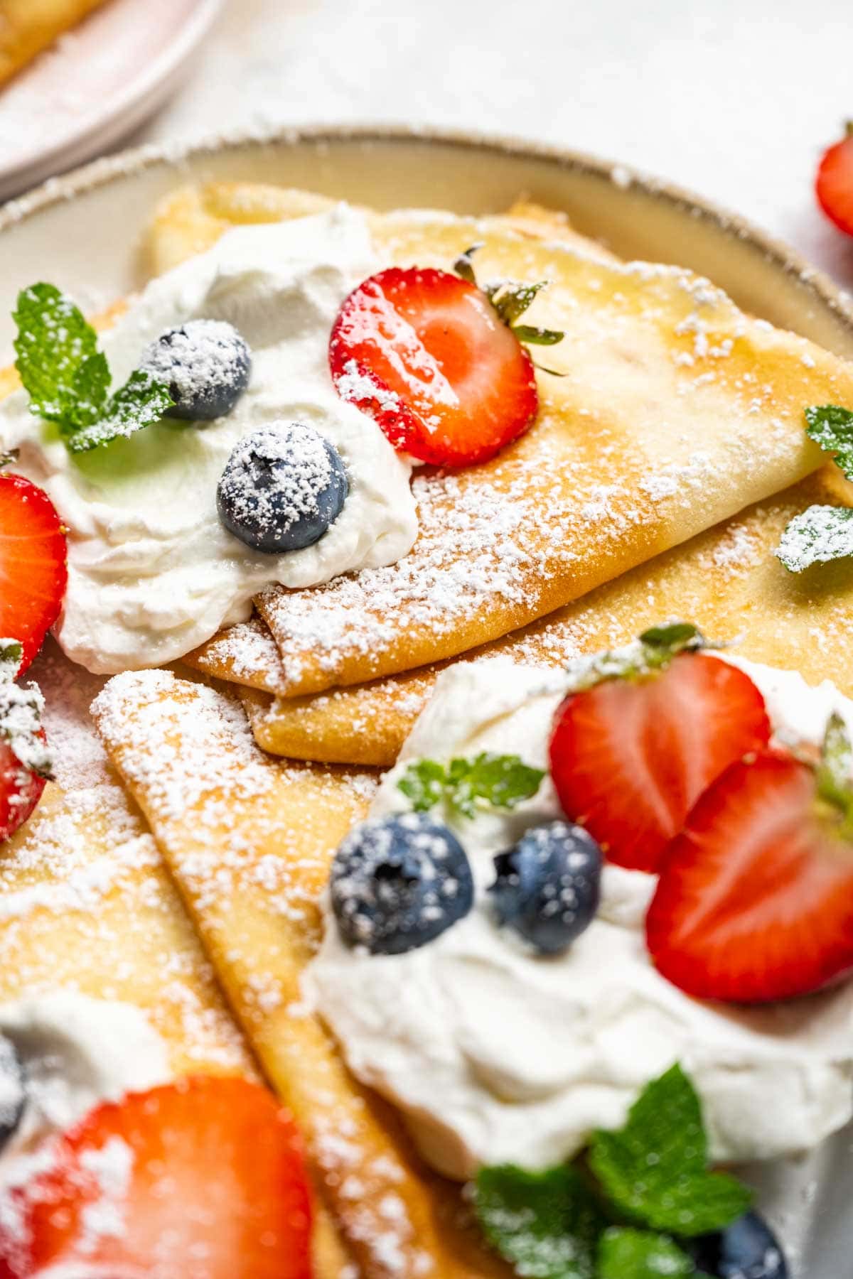 Easy Crepes on serving platter