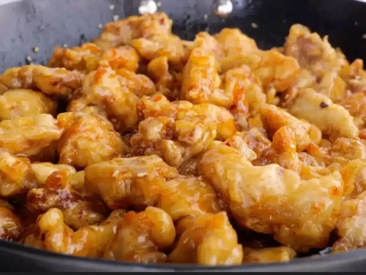 Close up of chicken in bowl