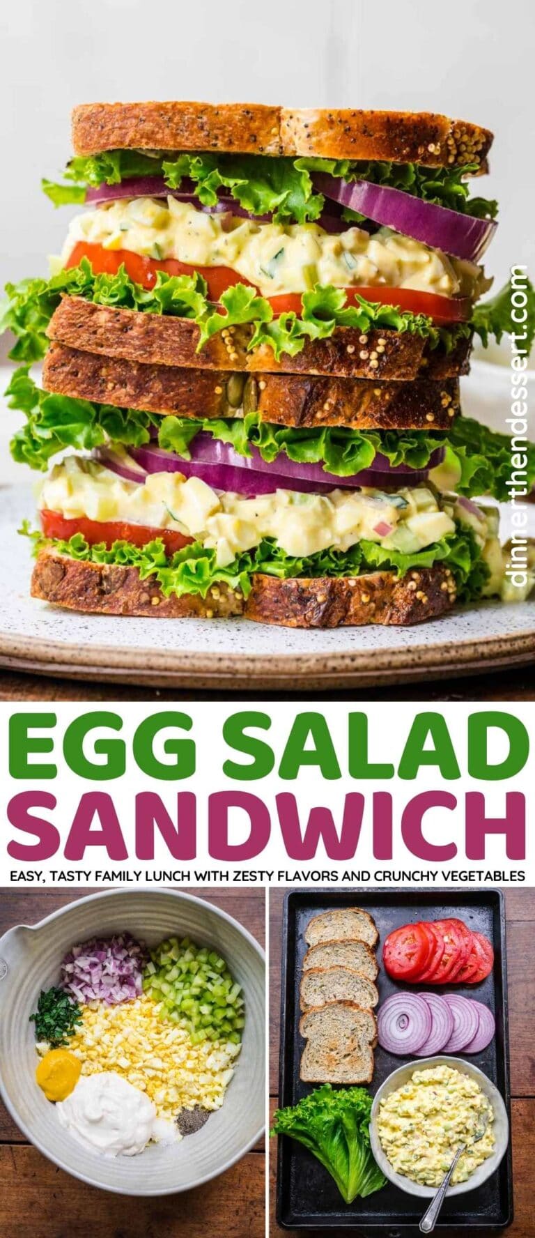 Egg Salad Sandwich Recipe - Dinner, then Dessert