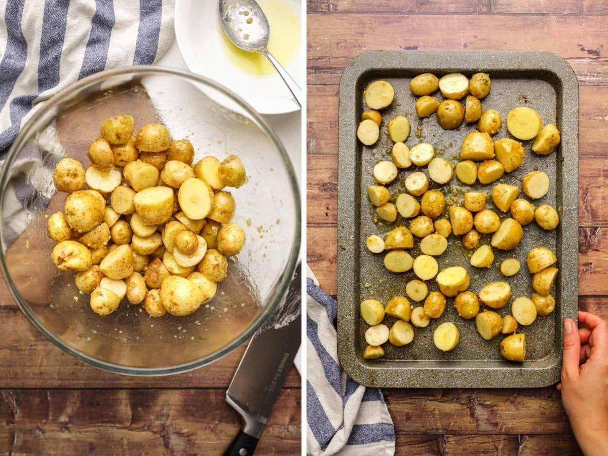 Delicious Oven Roasted Baby Potatoes with Garlic Butter and Dill Story -  Valya's Taste of Home