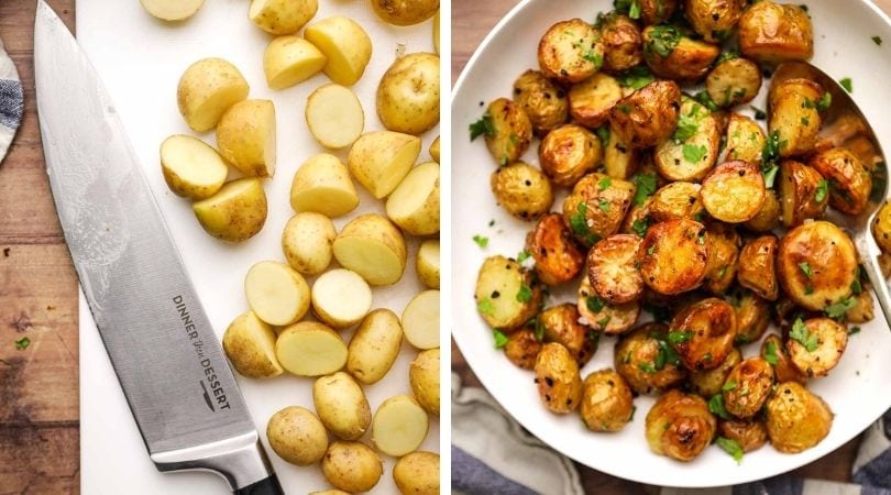 Delicious Oven Roasted Baby Potatoes with Garlic Butter and Dill Story -  Valya's Taste of Home