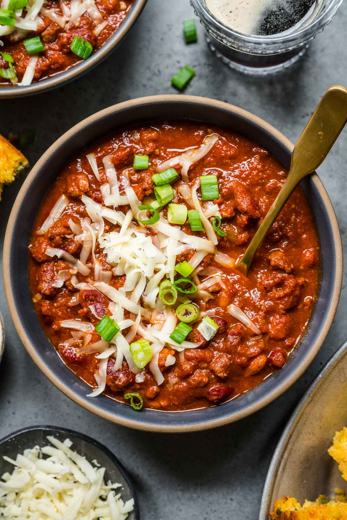 Guinness Chili in serving bowl