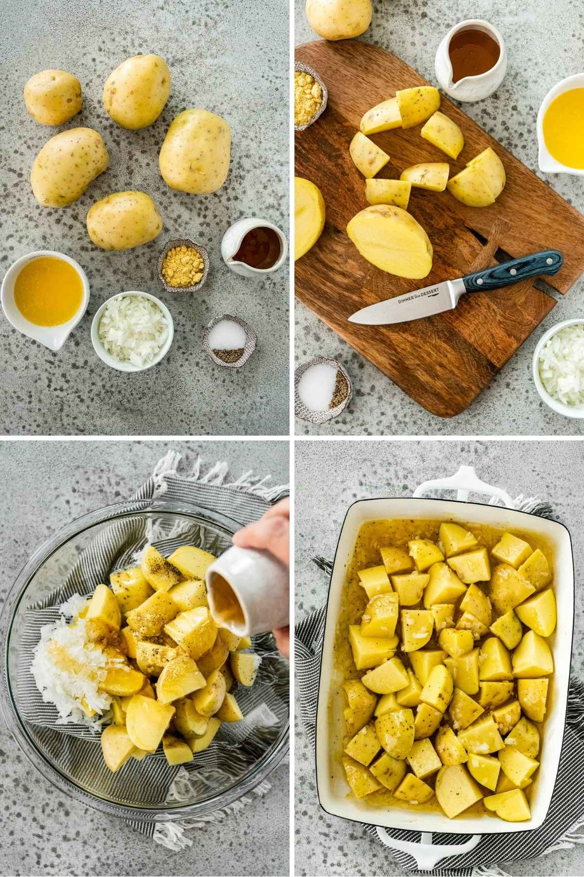 Honey Mustard Roasted Potatoes collage