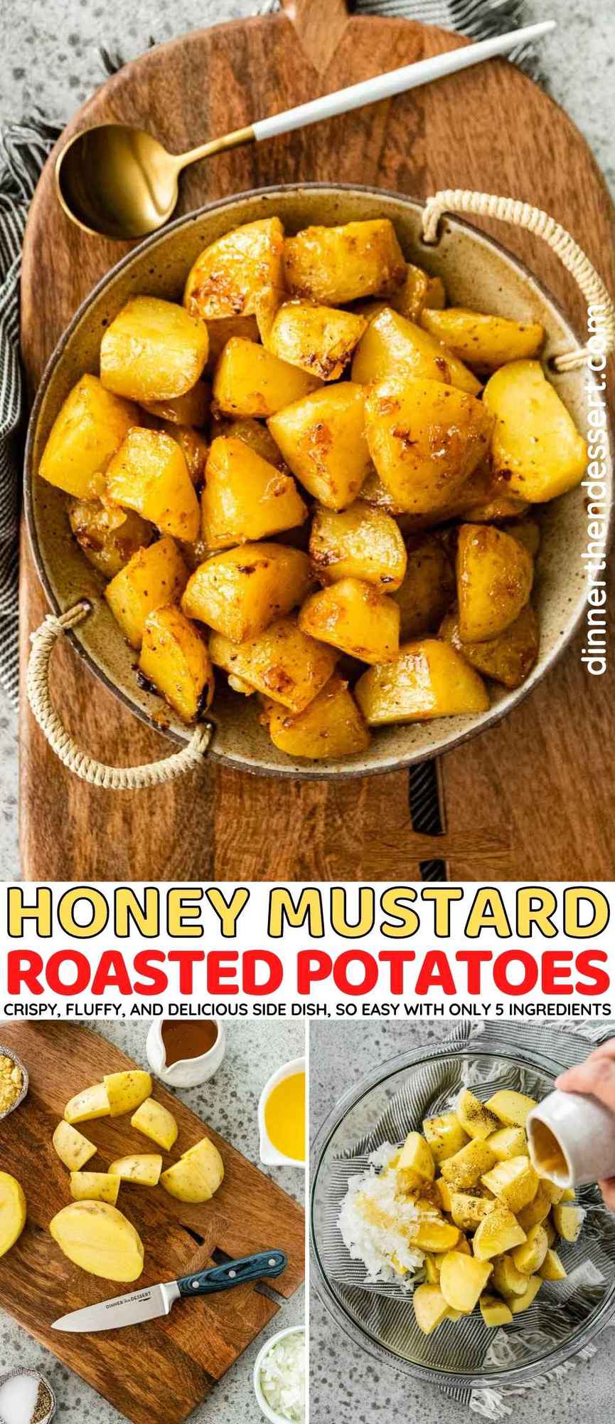 Honey Mustard Roasted Potatoes collage