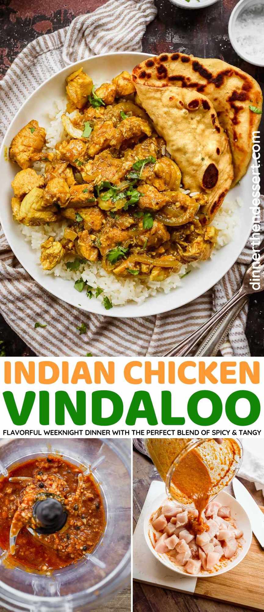 Indian Chicken Vindaloo collage