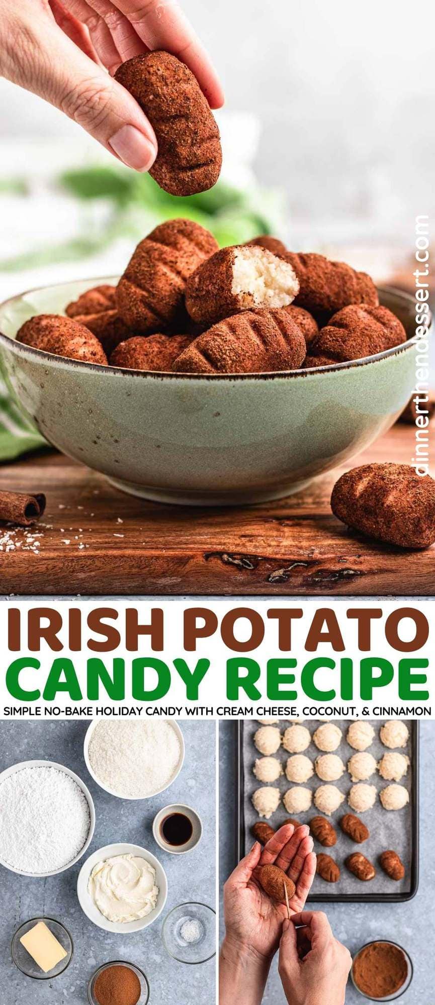 Irish Potato Candy collage
