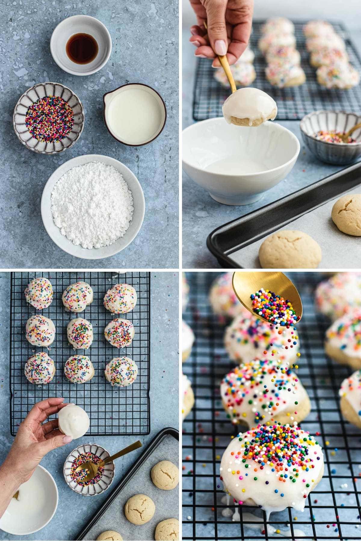 Italian Sprinkle Cookies collage