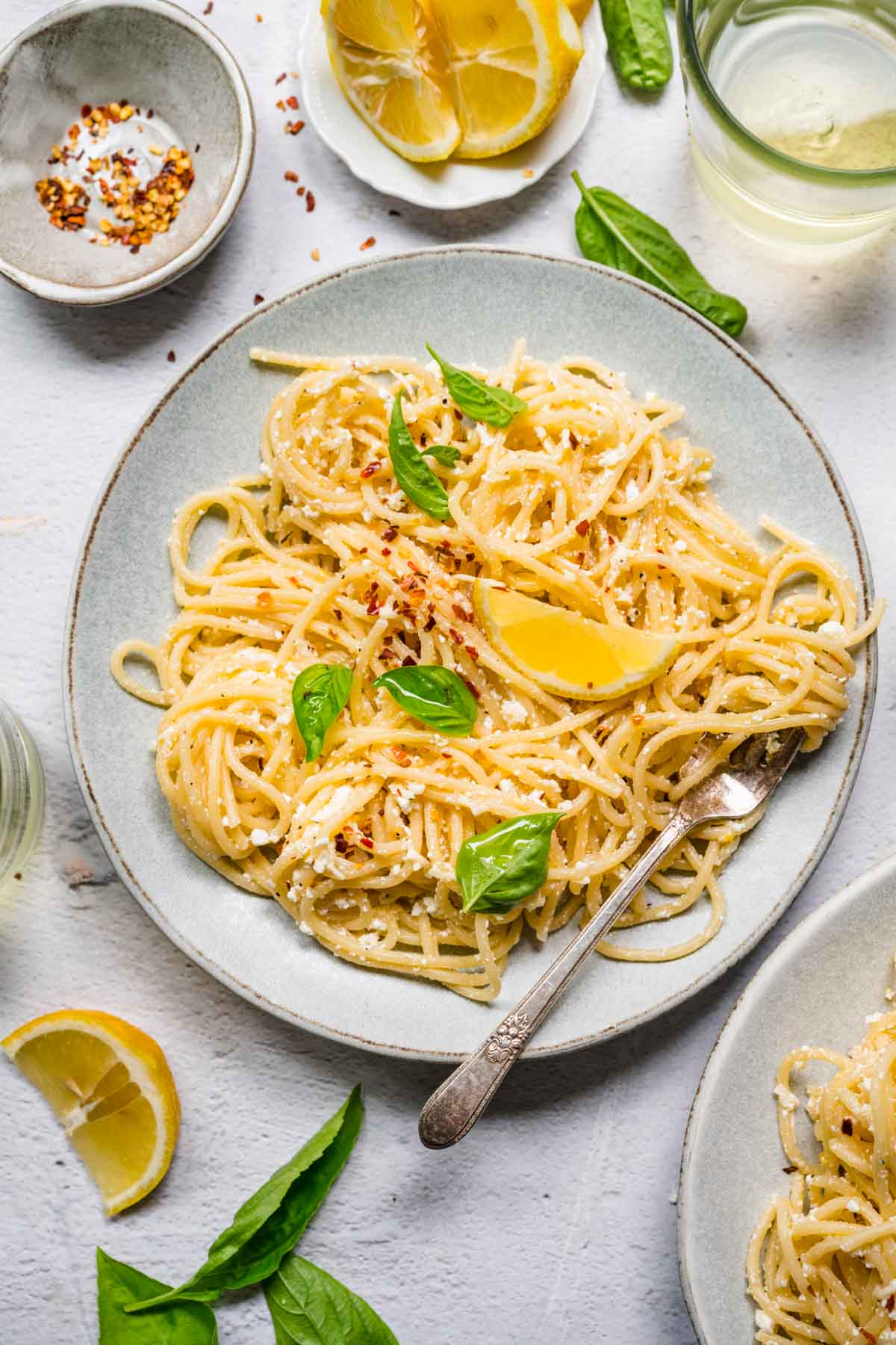 Lemon Ricotta Pasta on serving plate