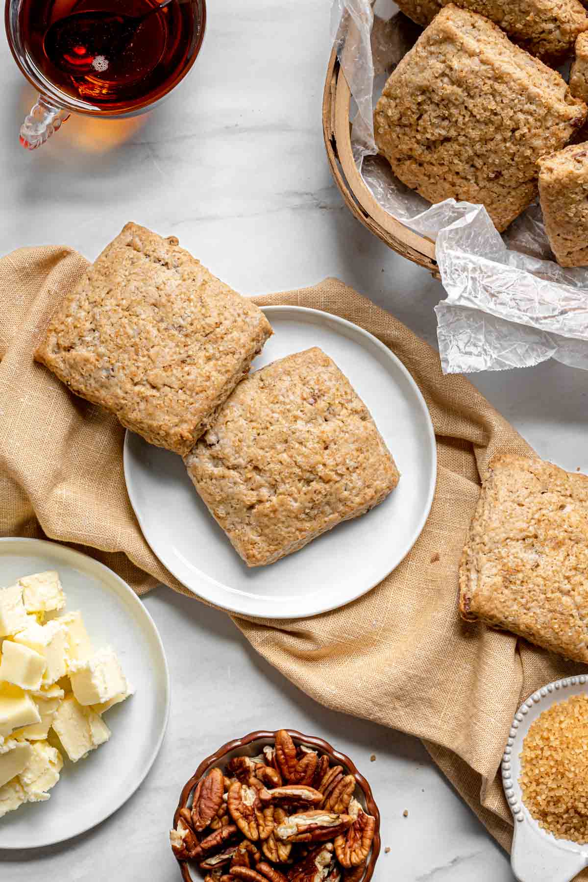 Maple Pecan Biscuits on serving plate