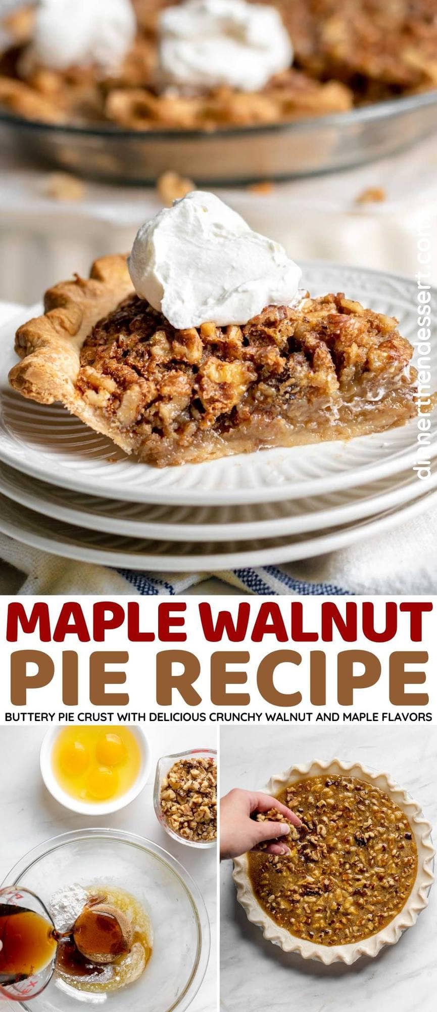 Maple Walnut Pie collage
