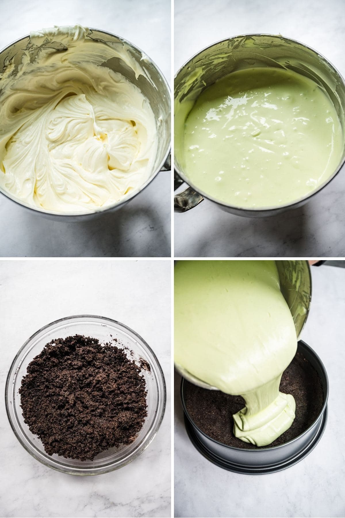 Mint Chocolate Cheesecake collage