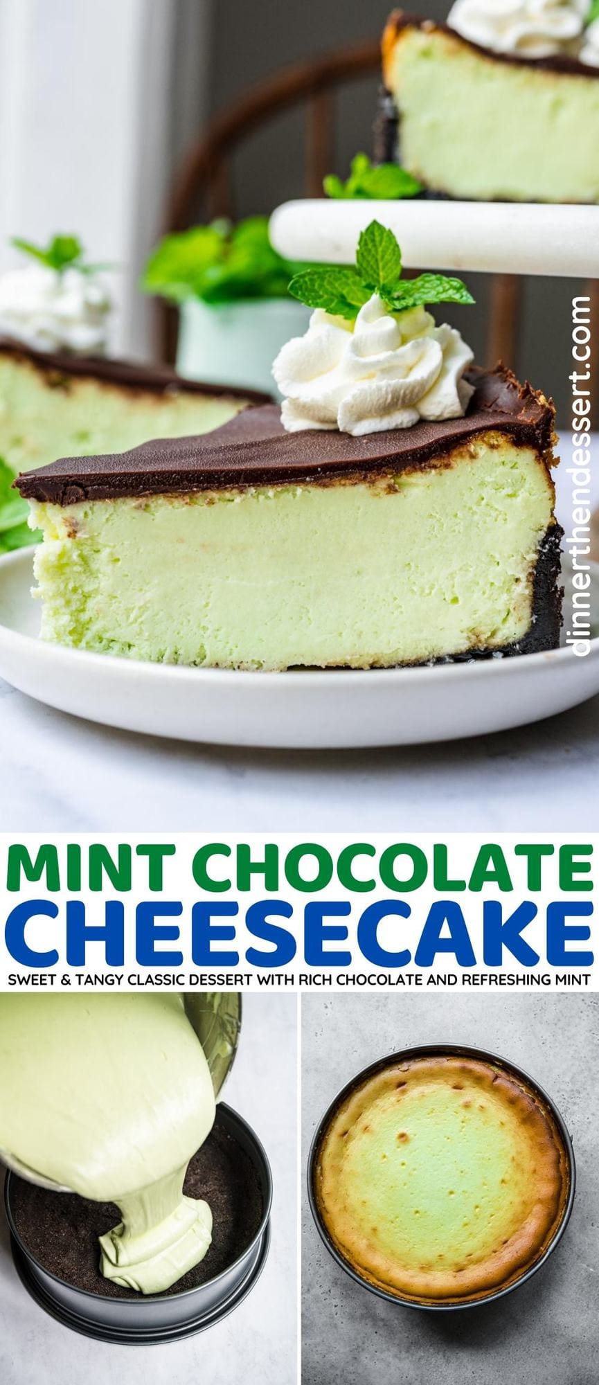 Mint Chocolate Cheesecake collage