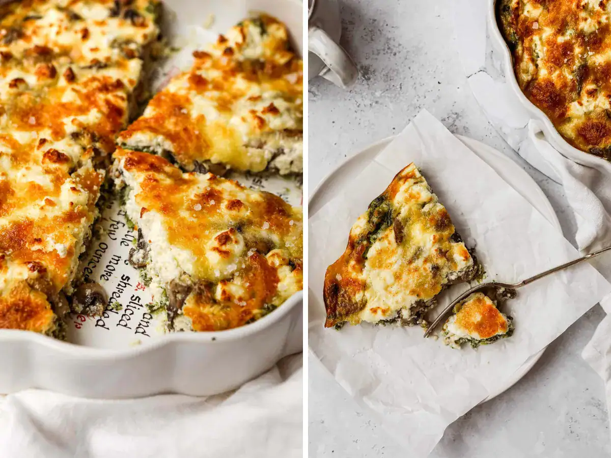 collage of egg dish pictures