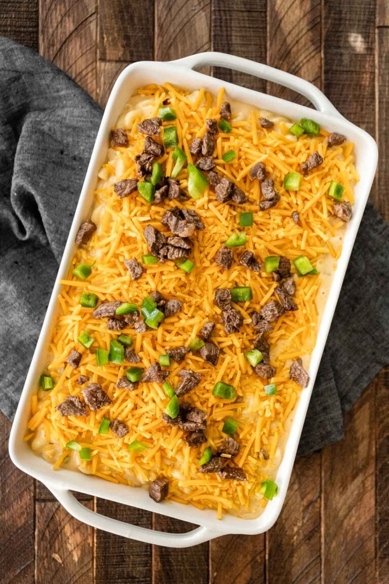 Philly Cheesesteak Mac And Cheese Recipe - Dinner, Then Dessert