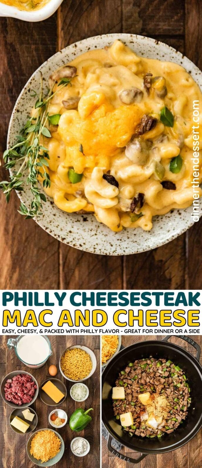 Philly Cheesesteak Mac and Cheese Recipe - Dinner, then Dessert