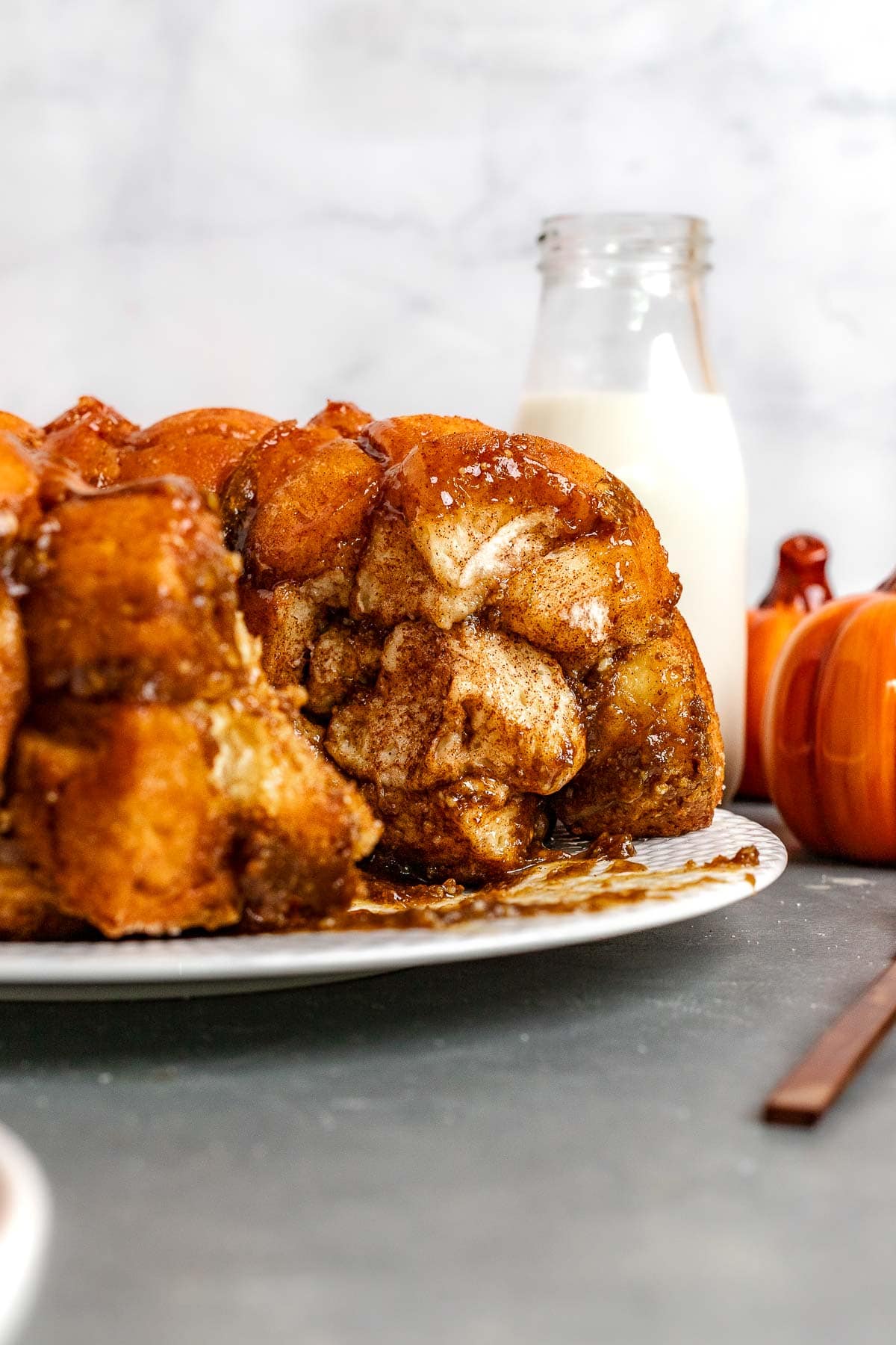 Pumpkin Spice Monkey Bread on serving platter