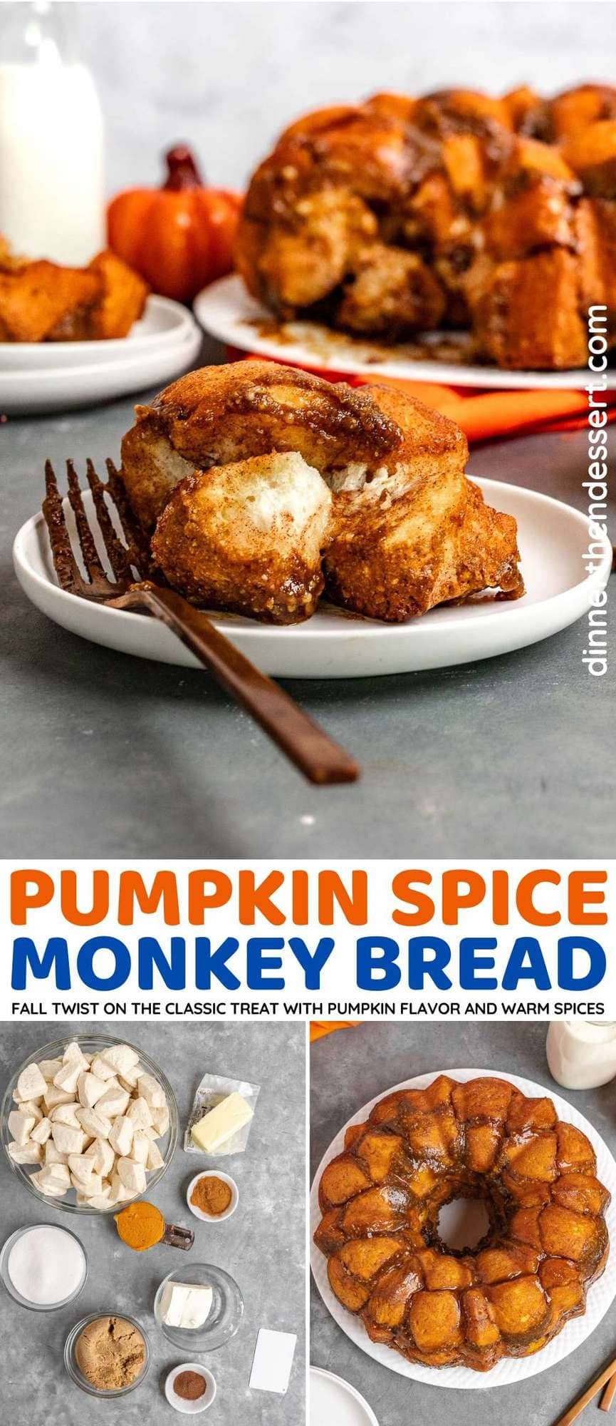 Pumpkin Spice Monkey Bread collage