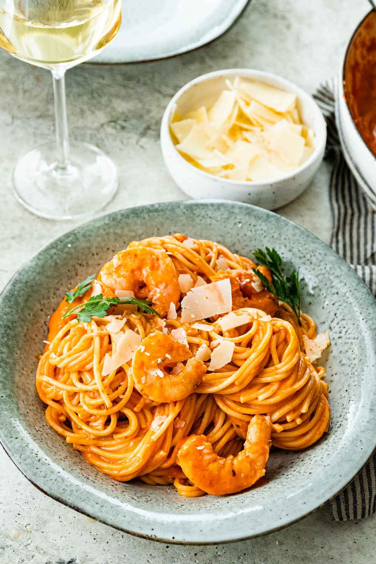 Easy Shrimp Vodka Sauce Pasta Recipe Dinner, then Dessert