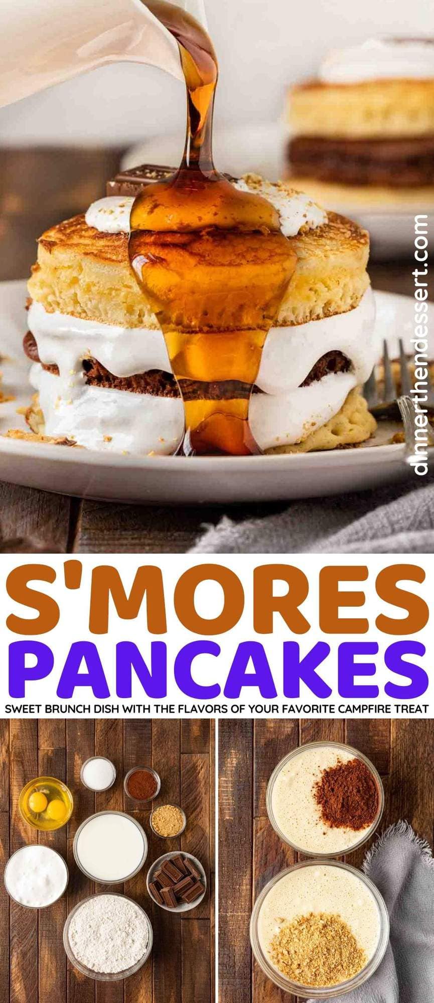 S'mores Pancakes collage