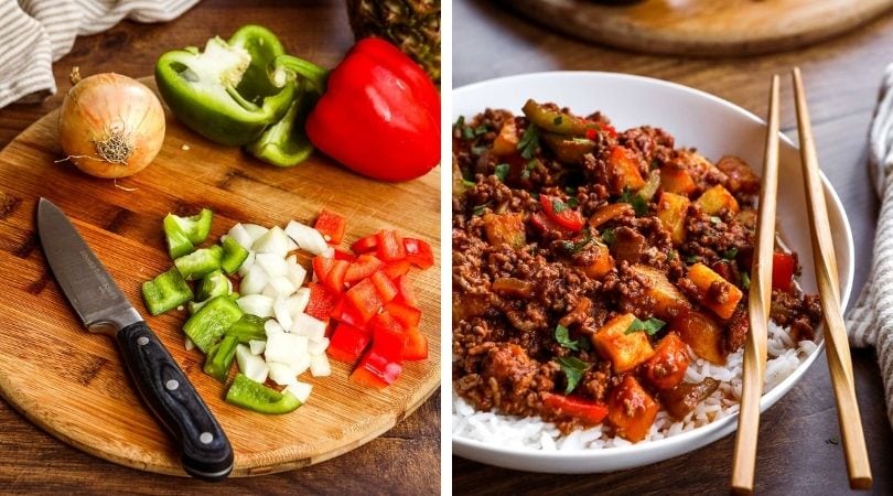 Süß-saures Hackfleisch