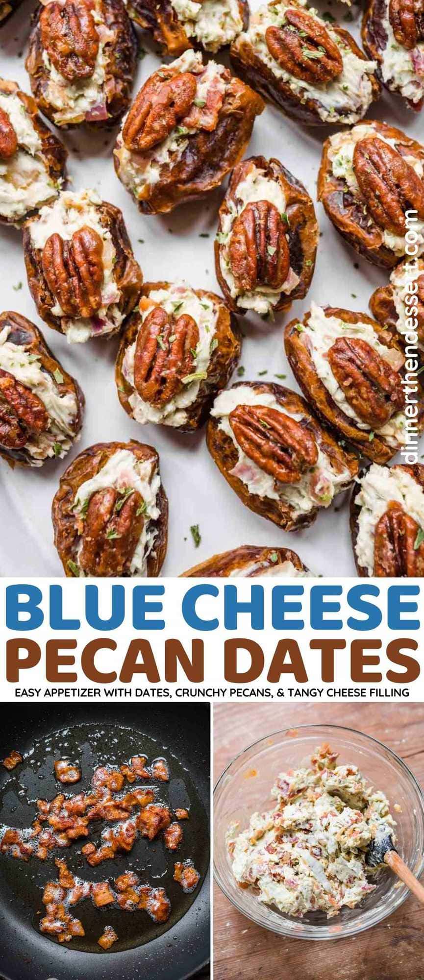 Blue Cheese Pecan Dates collage