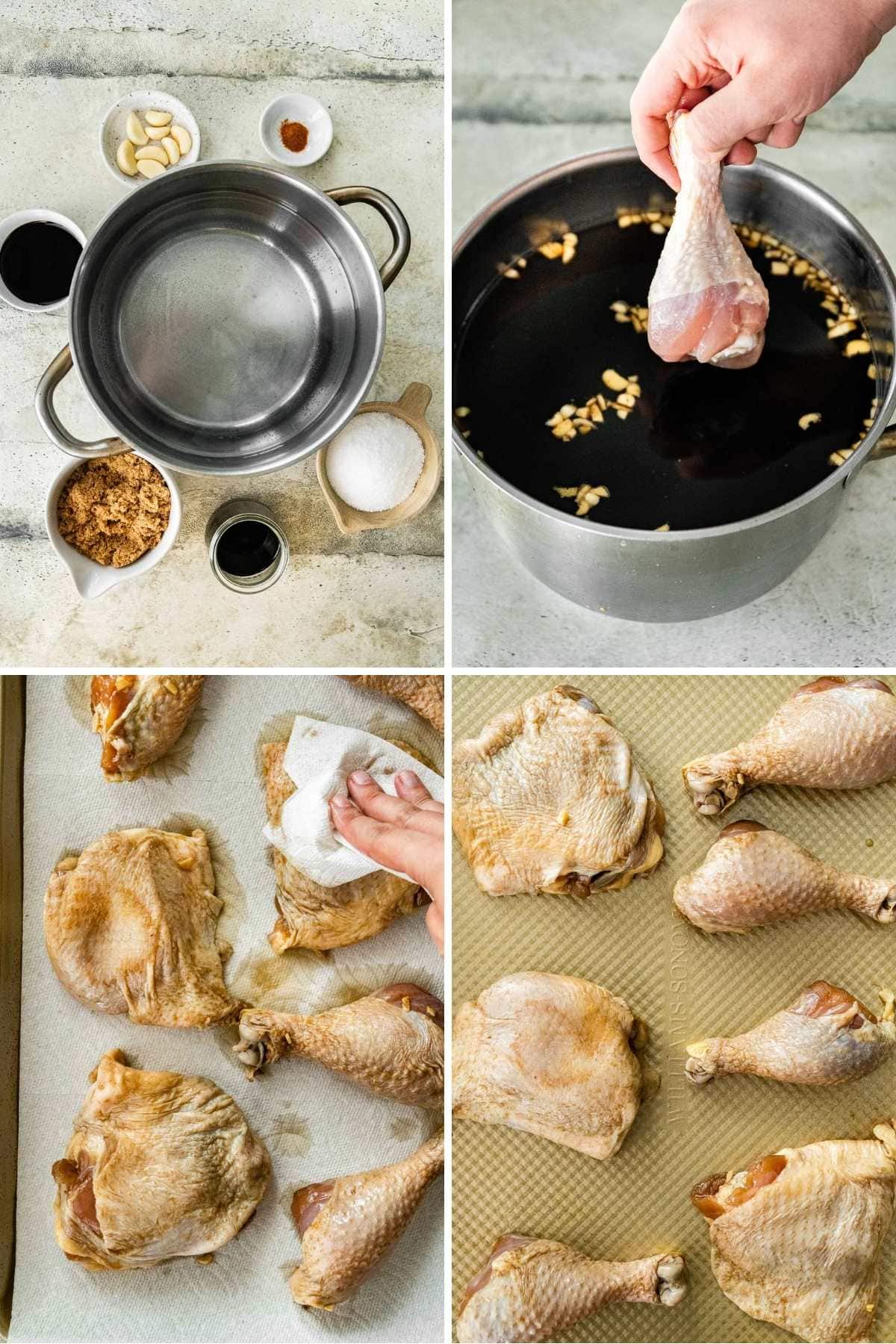 Brown Sugar Chicken Brine collage