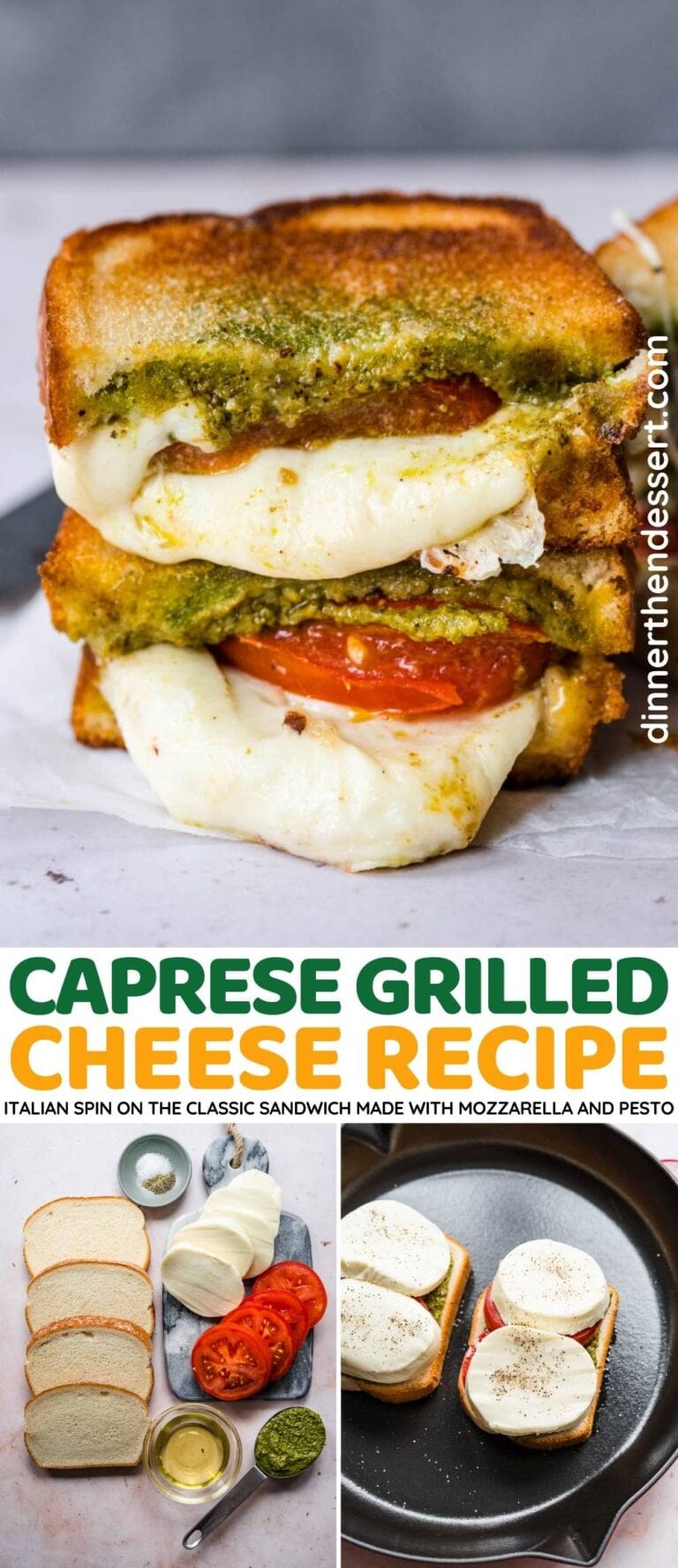 Caprese Grilled Cheese Recipe - Dinner, then Dessert