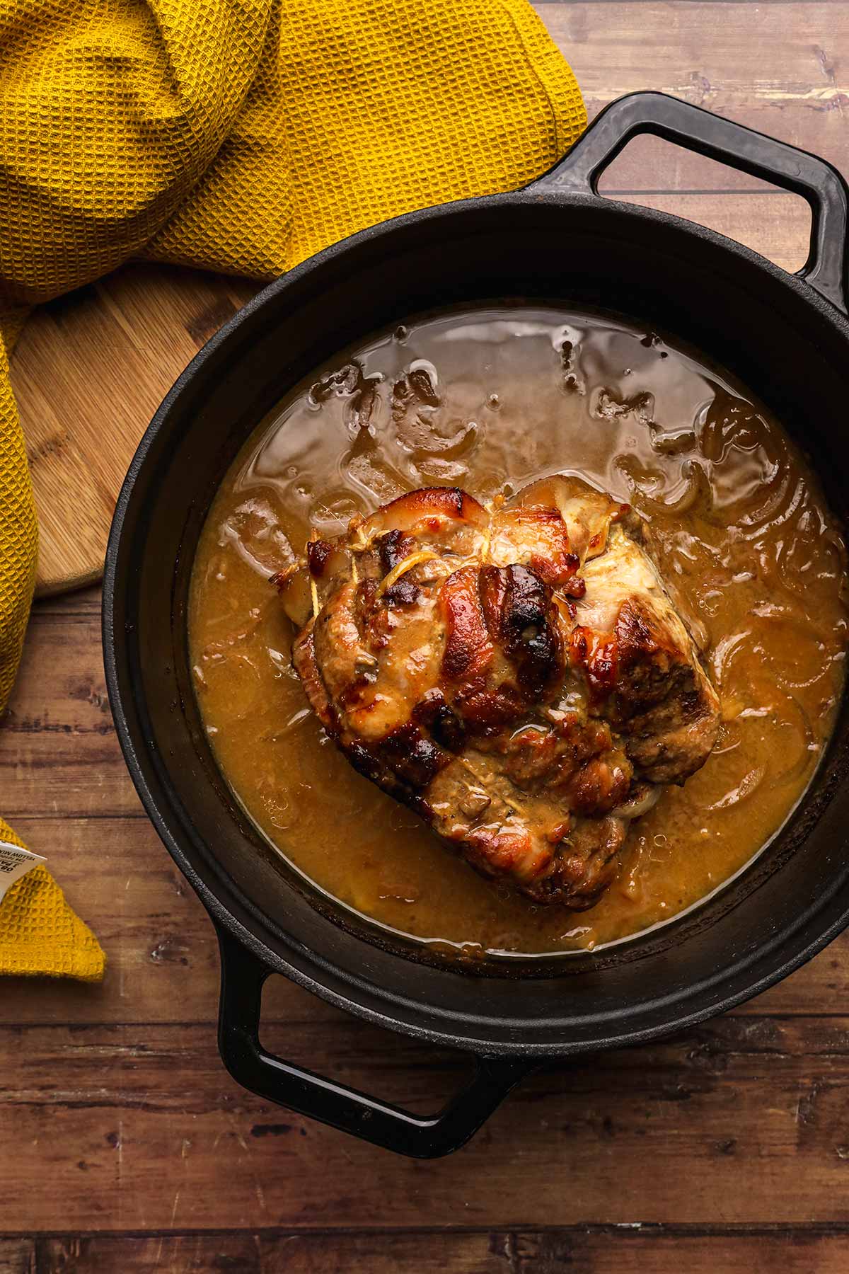 Coca-Cola Pork Roast in cooking pot