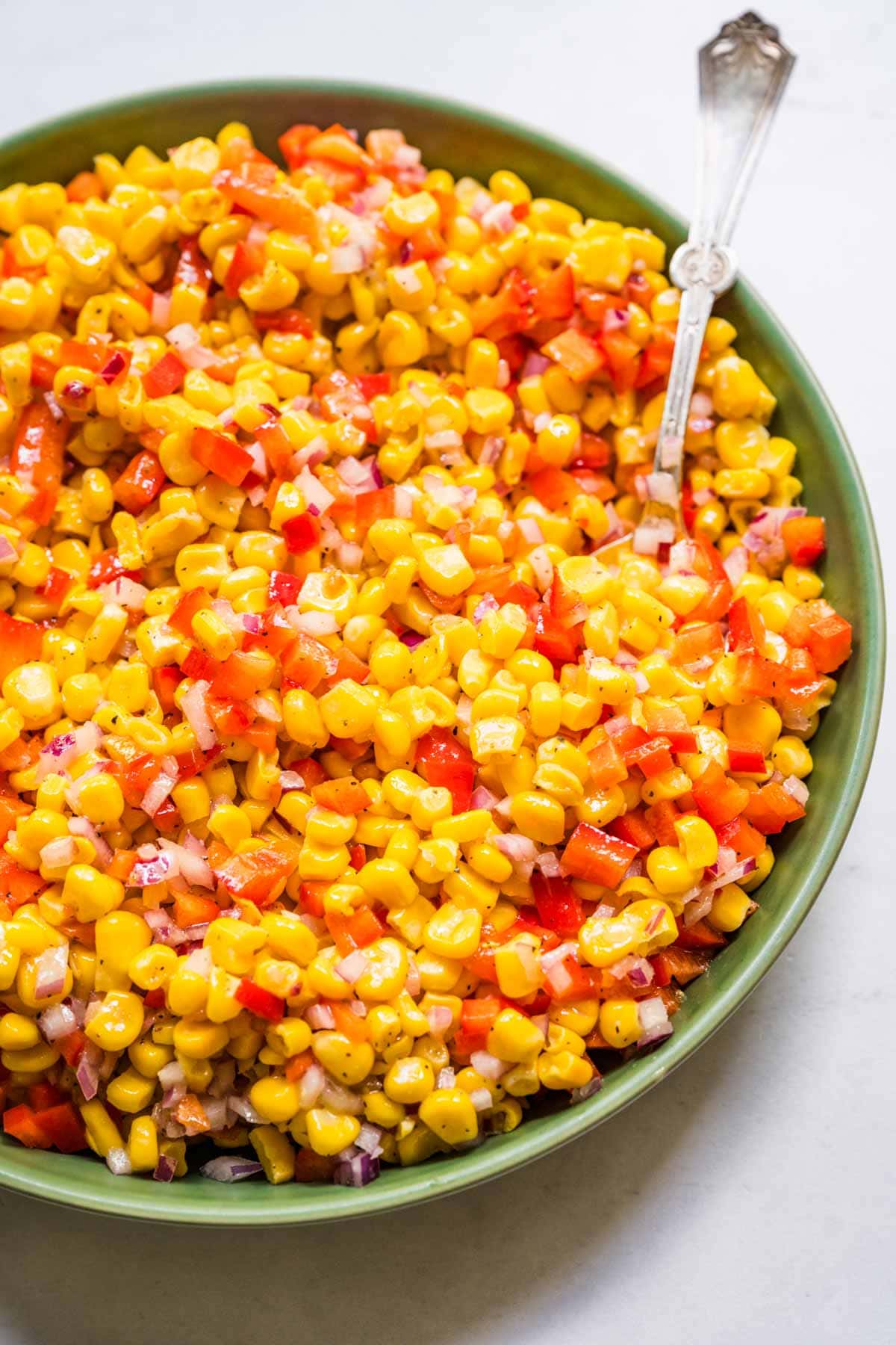 Corn Salad in serving bowl