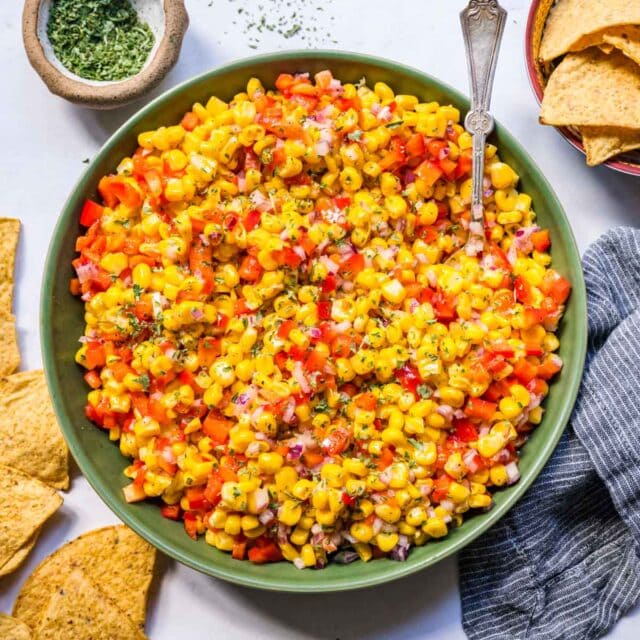 Corn Salad in serving bowl 1x1