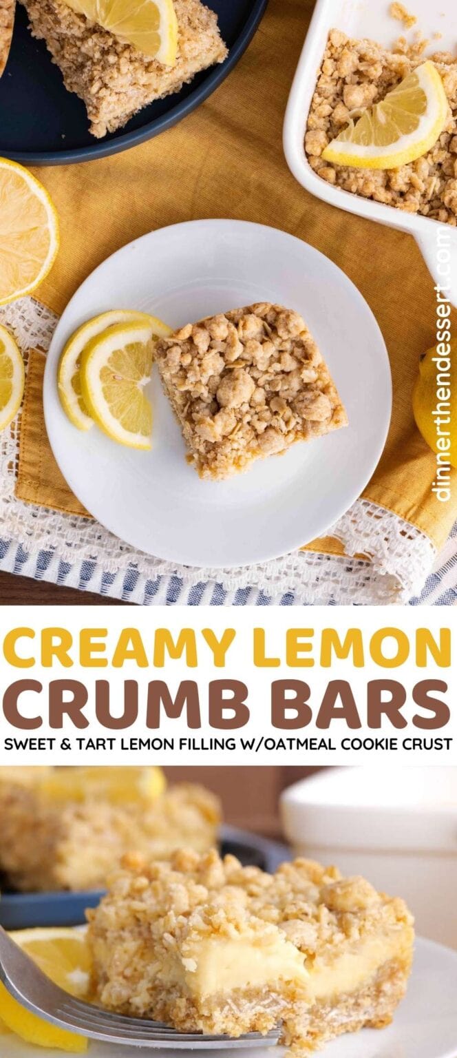 Creamy Lemon Crumb Bars Recipe [VIDEO] - Dinner, then Dessert