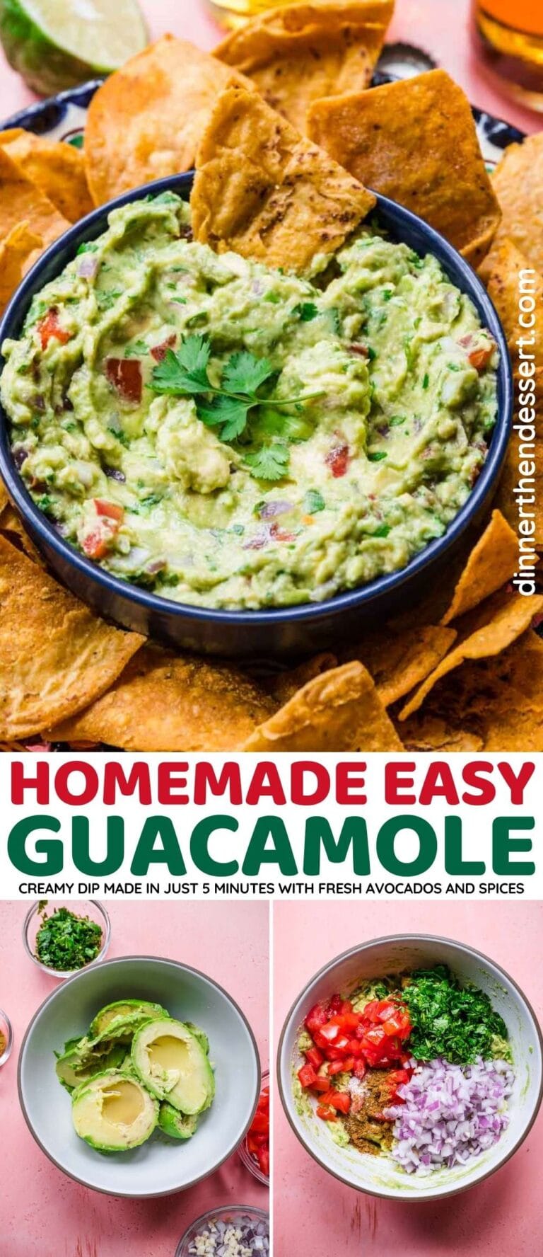 Easy Guacamole Recipe - Dinner, then Dessert