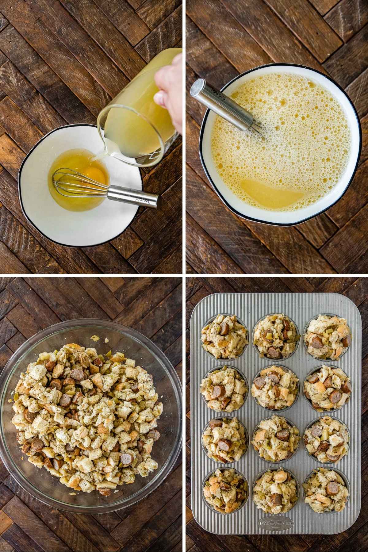 Easy Stuffing Muffins collage