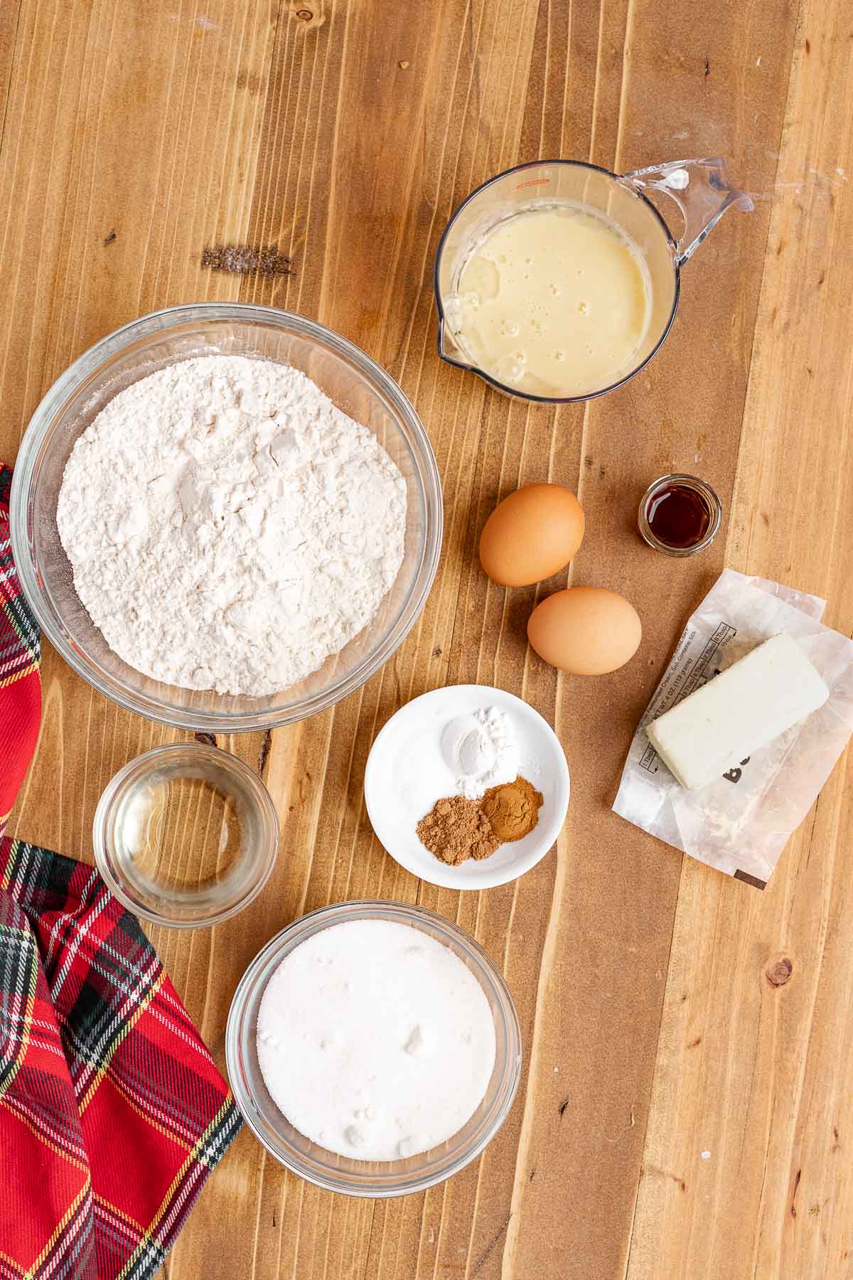 Eggnog Muffins ingredients