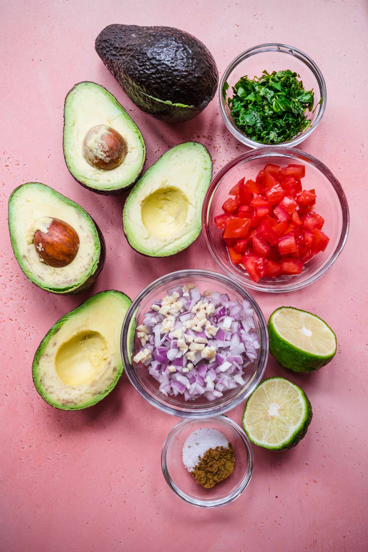 Easy Guacamole ingredients