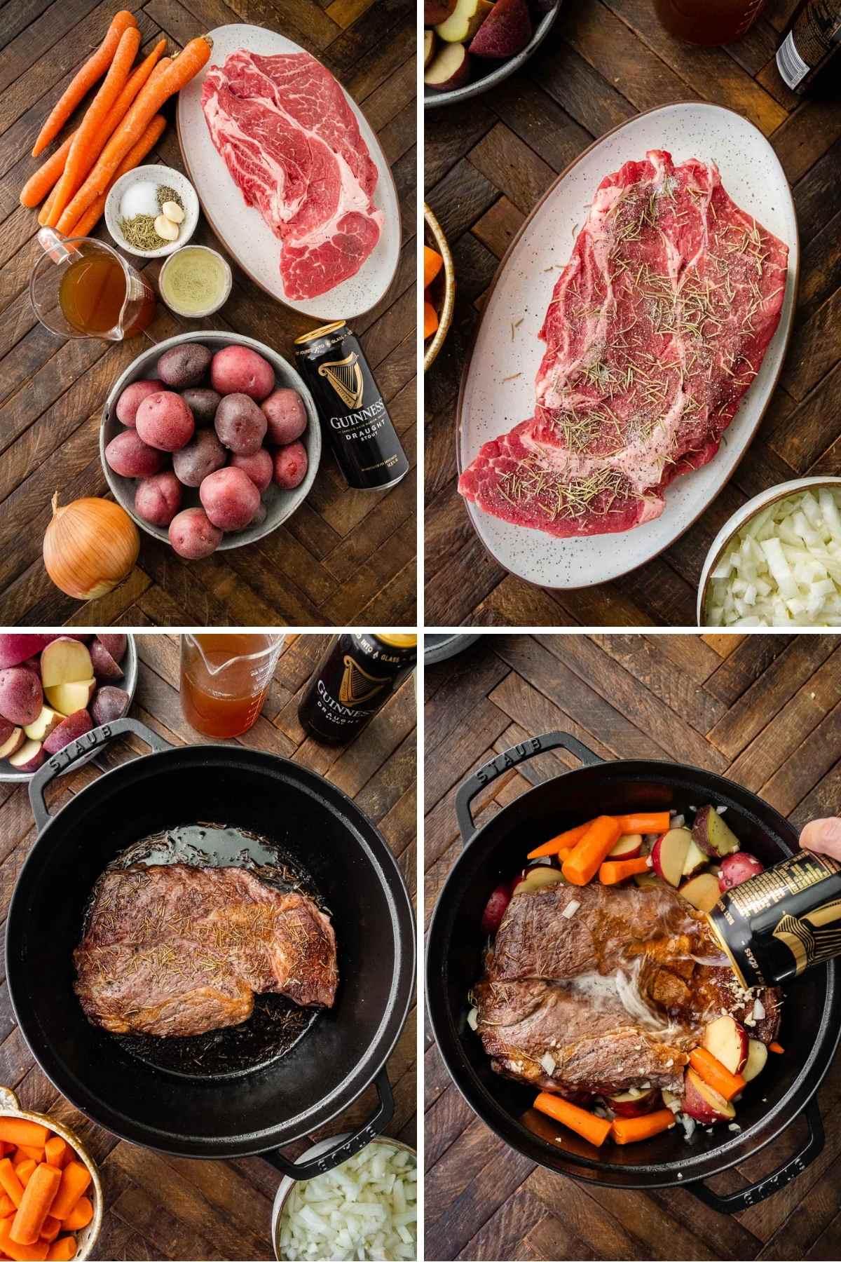 Guinness Pot Roast collage