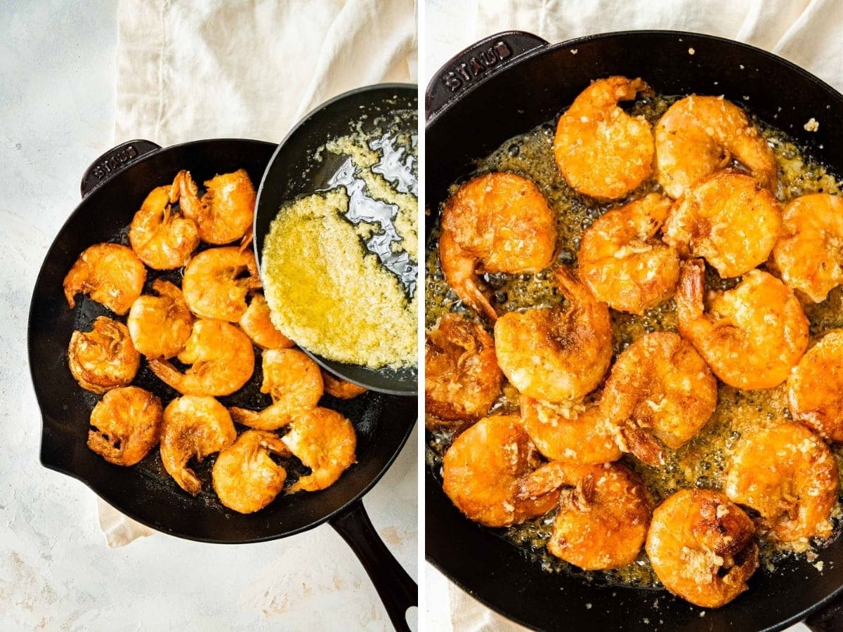 Hawaiian Garlic Shrimp collage