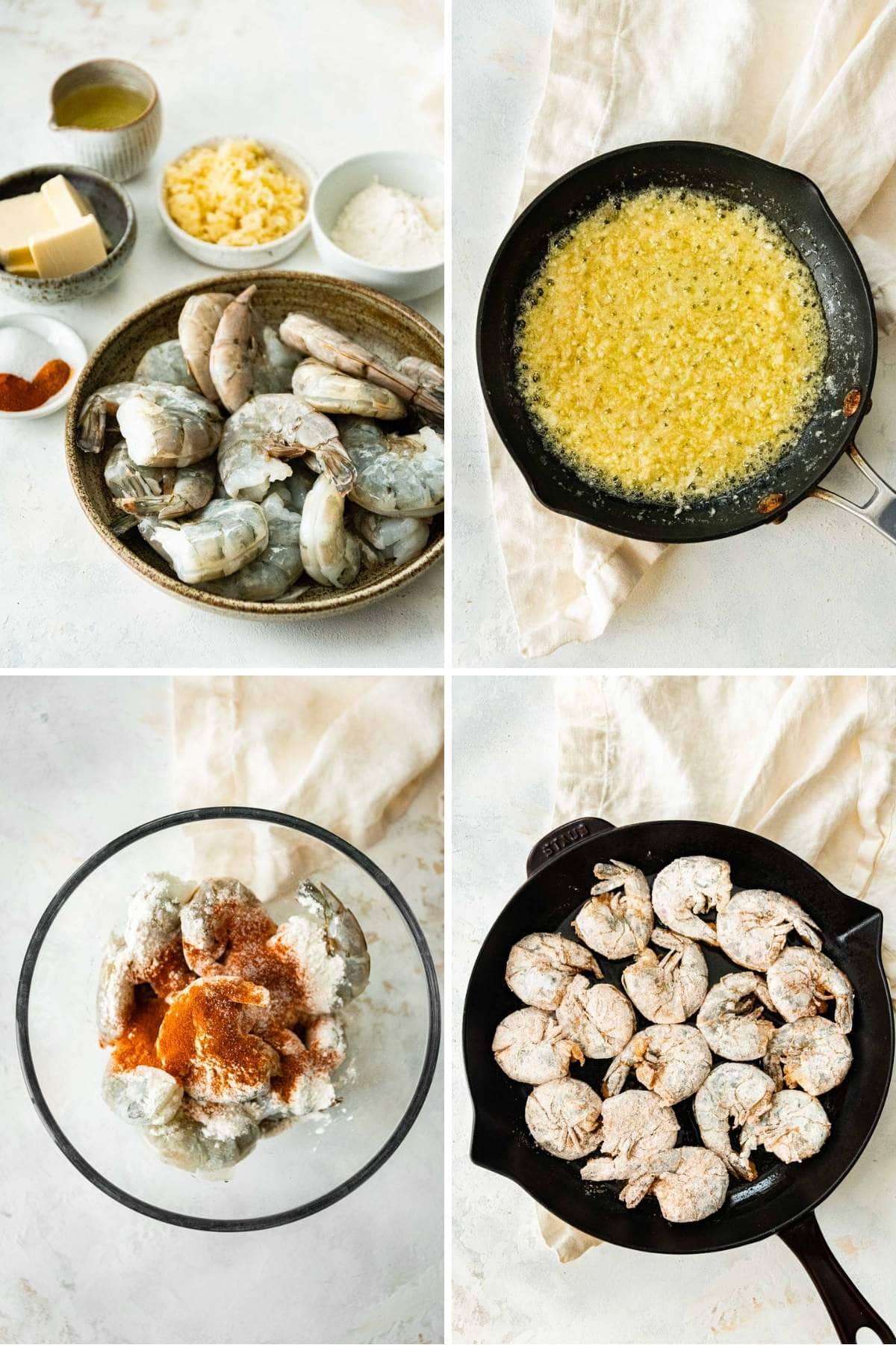 Hawaiian Garlic Shrimp collage