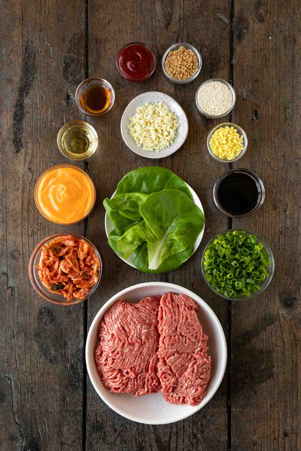 Korean Beef Bulgogi Burger ingredients