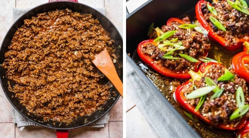 Korean Beef Stuffed Peppers