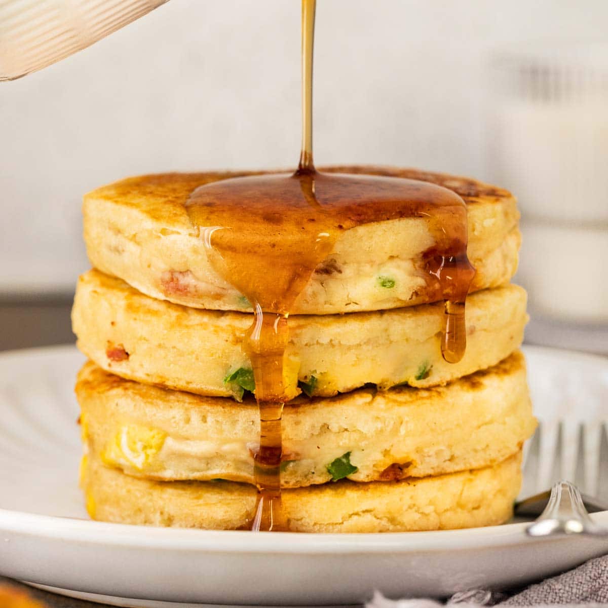 Maple Breakfast Sausage Pancake Recipe - Fit Foodie Finds